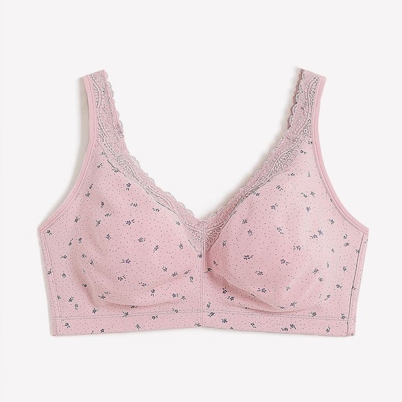 Pennington's  ti Voglio Floral Cotton Bra with Lace, Non-Wired Size 44G - Picture 3 of 13